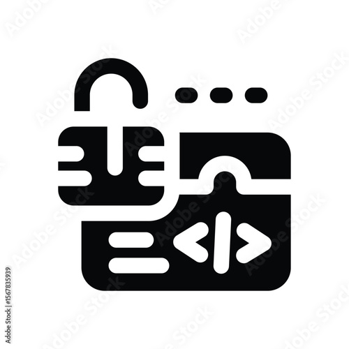 open source glyph icon. Strong and solid vector icon for websites, mobile interfaces, presentations, and visual branding. High quality and easy to edit.