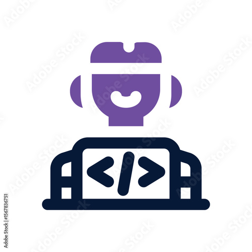 software engineer duotone icon. Sleek and modern vector icon for websites, mobile apps, marketing materials, and corporate design. Fully scalable and ready to use.