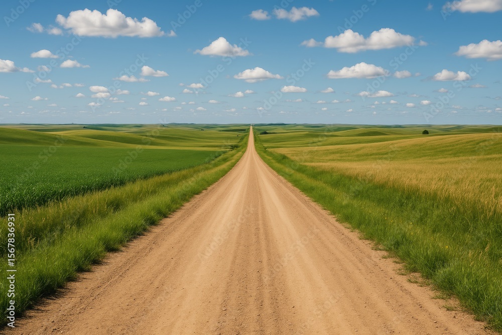 Unpaved Path in a Countryside Area of the Northern Great Plains Unpaved Path in a Countryside Area of the Northern Great Plains