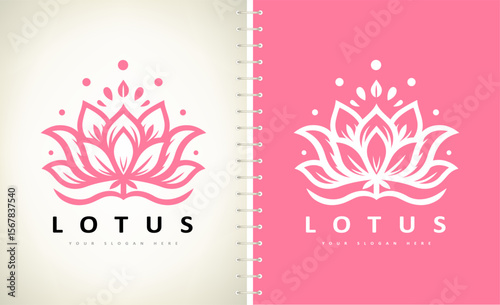 Lotus flower logo vector design