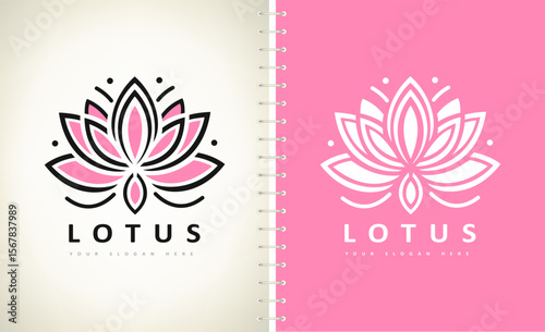 Lotus flower logo vector design