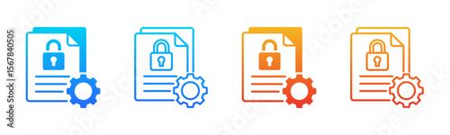 Document Control icon sheet multiple style collection
