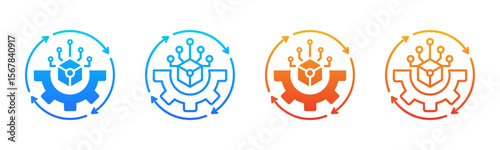 Business Transformation icon sheet multiple style collection