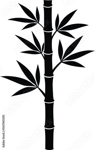 bamboo stalk on white background.eps