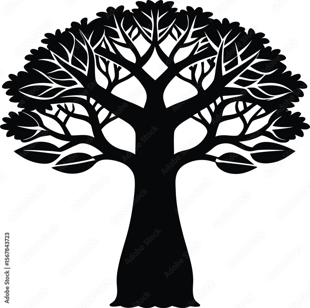 Obraz premium baobab tree on white background.eps