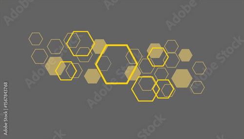 the shape of hexagon concept design abstract technology background vecto
