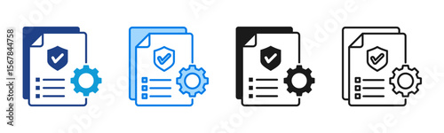 Compliance Check icon sheet multiple style collection
