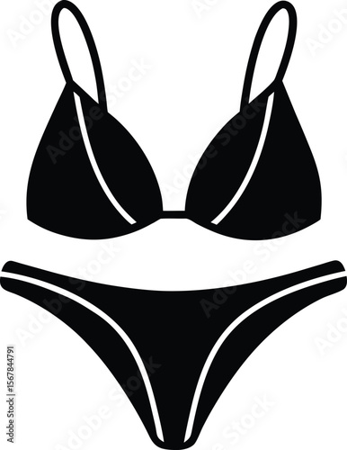 bikini on white background.eps