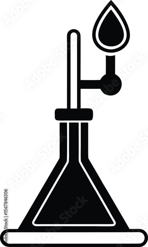 bunsen burner on white background.eps