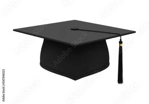 Wallpaper Mural Classic black graduation cap with tassel isolated on transparent background Torontodigital.ca
