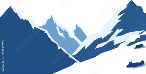 Photography winter landscape with mountains