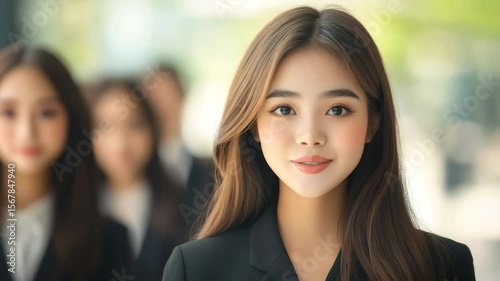 Wallpaper Mural Confident Young Businesswoman Leading a Team. Torontodigital.ca