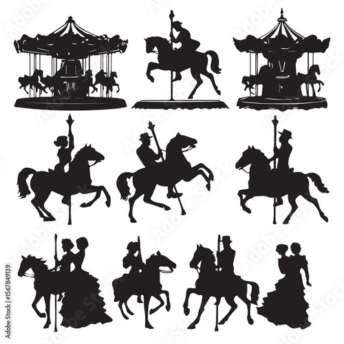 carousel horse silhouette