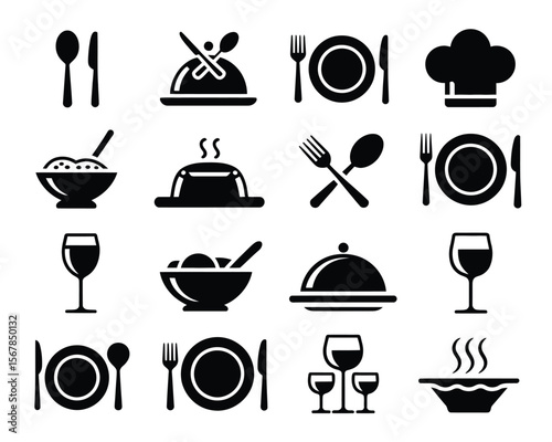 Restaurant Menu Icons 24 EPS Vector Icons for Food & Drink Businesses