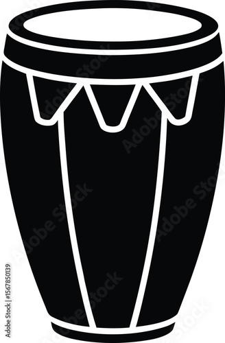 conga drum on white background.eps