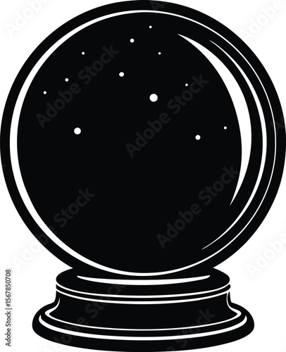 crystal ball on white background.eps