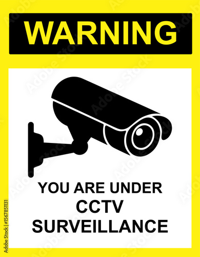 Warning CCTV Surveillance Area Sign