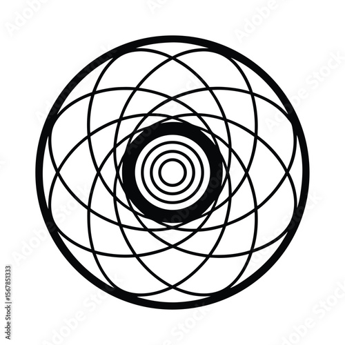 Fermion Spin Particle Twist Quantum Motion Icon Vector Illustration