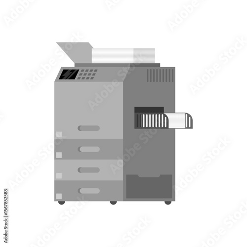 Copier isolated. Large copier office machine