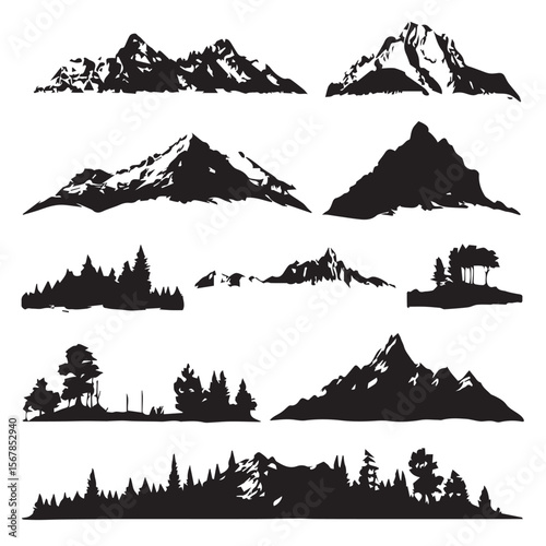 cascade mountain range silhouette