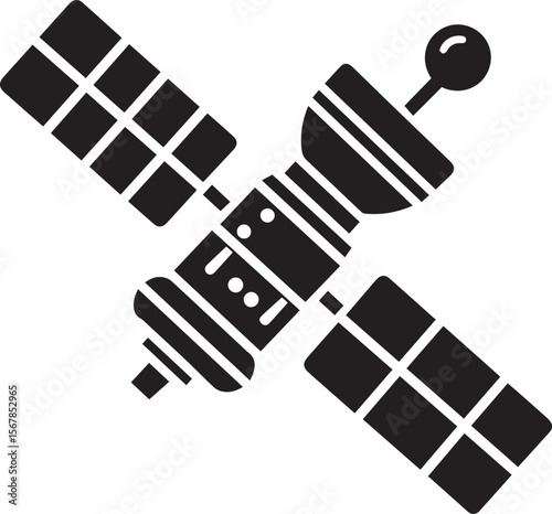 satellite flat vector icon.
