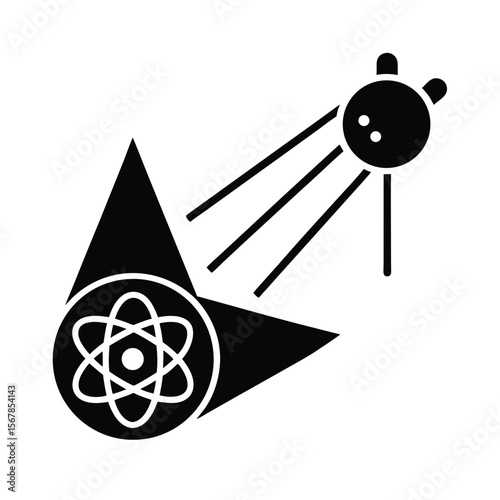 Minimal Tachyon Beam Time Stream Physics Flow Icon Vector Illustration