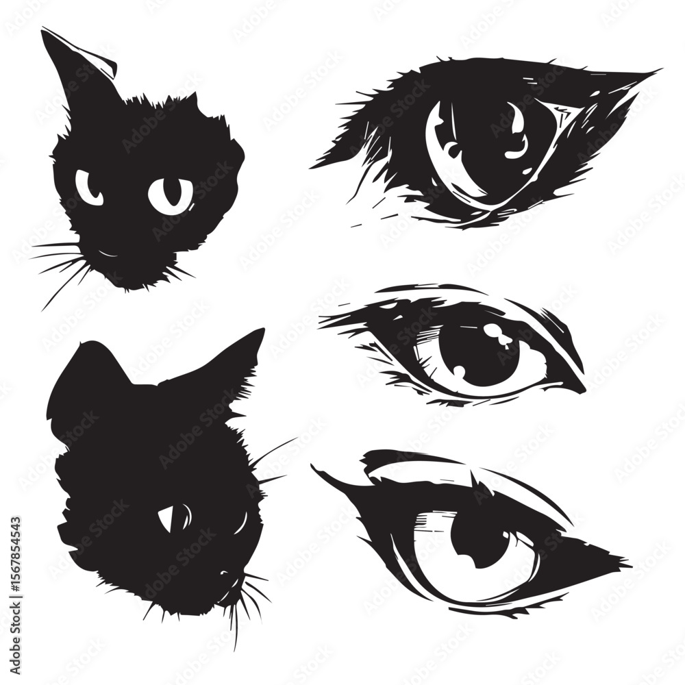 Obraz premium cat eye silhouette