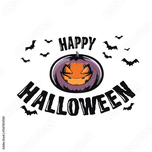 Happy halloween clipart vectors