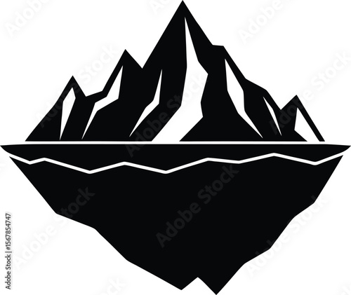 glacier on white background.eps