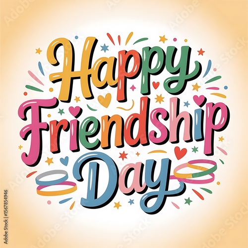 Wallpaper Mural Happy Friendship Day typography Torontodigital.ca