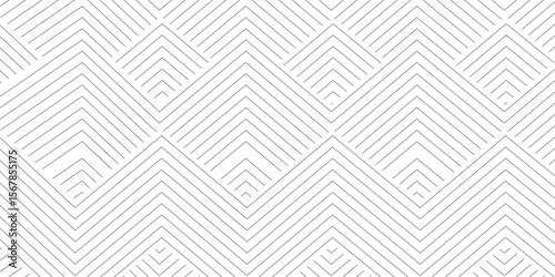 Seamless background in monochrome, Vector, zigzag, repeating patterns.