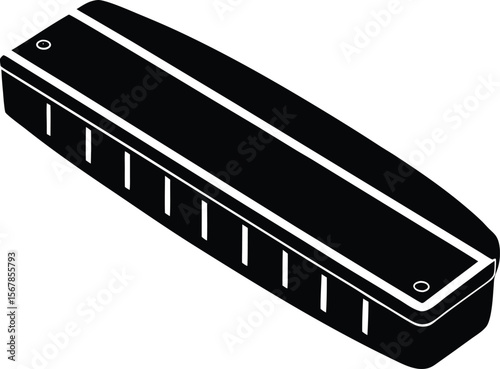 harmonica on white background.eps