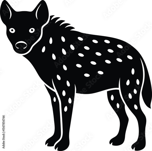 hyena on white background.eps