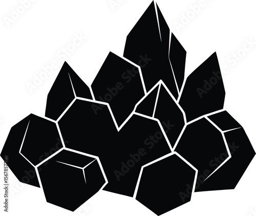 lava rock on white background.eps