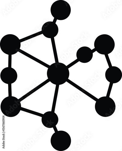 molecule model on white background.eps