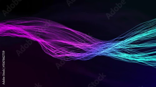 Pink And Blue Wavy Pattern