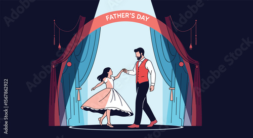 Celebrating father's day with a heartwarming father daughter dance performance on stage