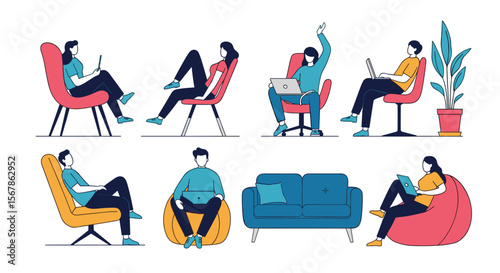 Modern home office setups featuring comfortable seating and technology for productive work environments