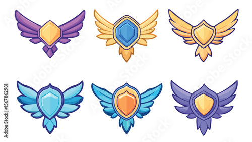Vibrant Collection of Achievement Badges - Professional Recognition and Success Symbols