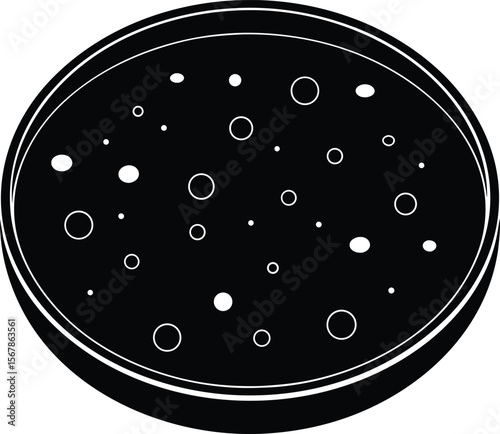 petri dish on white background.eps