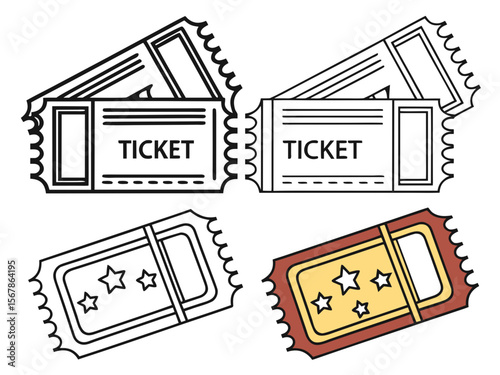 Assorted Ticket Icons - Event Entry and Reward Templates