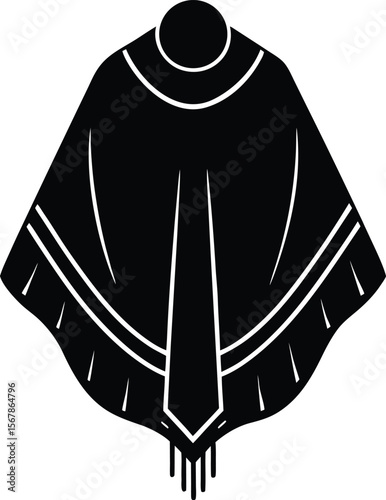 poncho on white background.eps