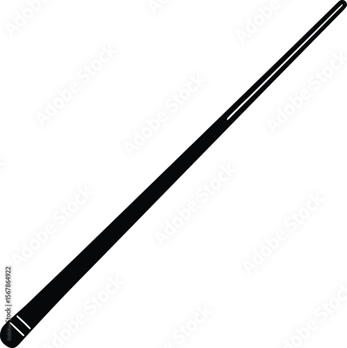 pool cue on white background.eps