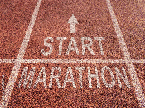 Marathon start. Running tra...