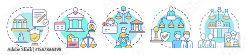 Financial governance, ethical finance, investment trust and responsibility concepts in a single image