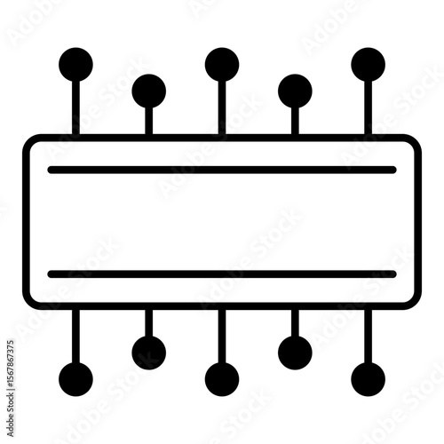 Micro chip icon isolated on white background