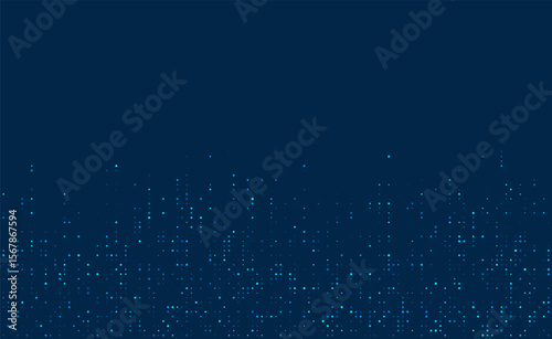 Digital technology background. Digital data dots blue pattern pixel background