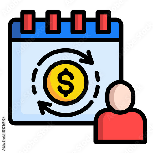 Leave Encashment  Icon Element For Design