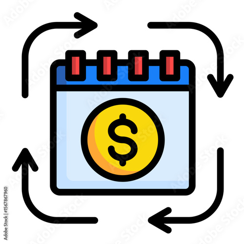 Payroll Cycle  Icon Element For Design