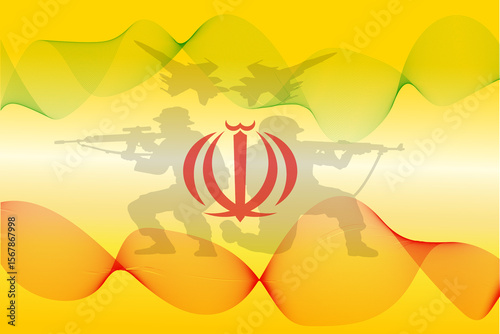 Flag of Iran. flag of republic islam iran.